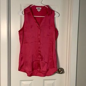 SLIM PINK EXPRESS SILK TANK TOP